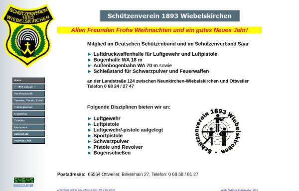 Vorschau von www.schuetzenverein-1893-wiebelskirchen.de, Schützenverein 1893 Wiebelskirchen