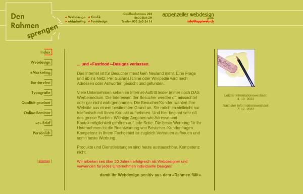 Vorschau von www.appiweb.ch, Appenzeller Webdesign GmbH