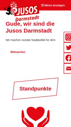 Vorschau der mobilen Webseite www.jusos-darmstadt.de, Jusos Darmstadt