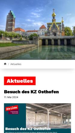 Vorschau der mobilen Webseite linke-darmstadt.de, Die Linke. -Stadtverordnetenfraktion Darmstadt