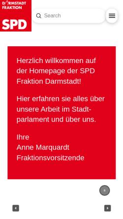 Vorschau der mobilen Webseite www.spdfraktion-da.de, SPD Darmstadt
