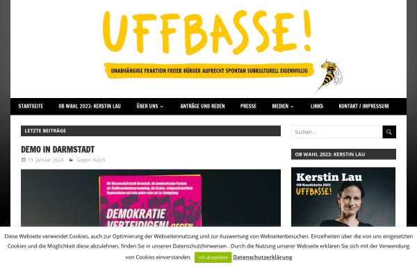 Vorschau von www.uffbasse-darmstadt.de, UFFBASSE Darmstadt