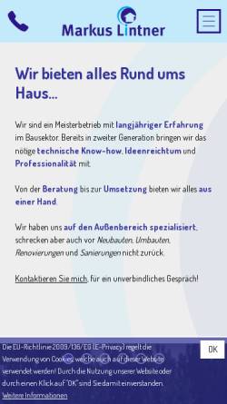 Vorschau der mobilen Webseite www.lintner.it, Bauunternehmen Markus Lintner