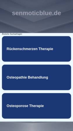Vorschau der mobilen Webseite www.senmoticblue.de, Senmotic blue