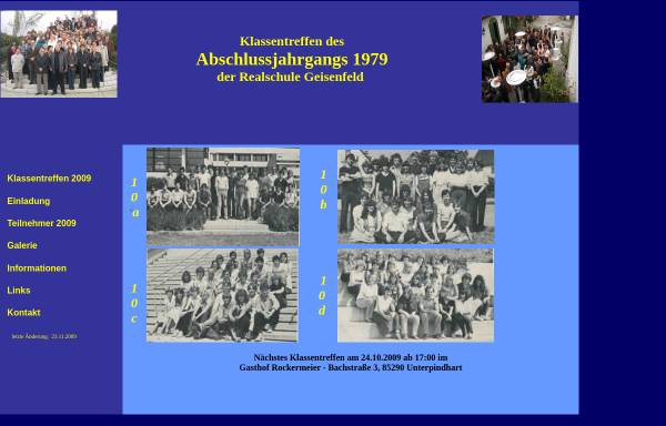 Vorschau von www.79er.de, Geisenfeld - Staatl. Realschule - Klassentreffen der 79er