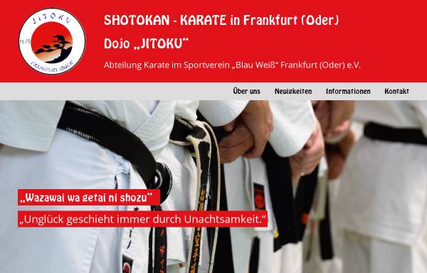 Vorschau von www.jitoku.de, Blau-Weiß Frankfurt (Oder) e.V. - Abteilung Karate