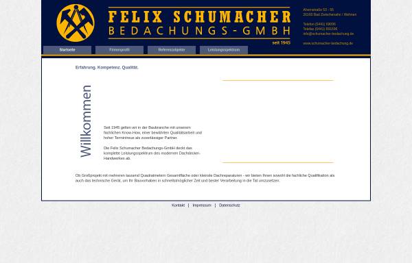 Vorschau von www.schumacher-bedachung.de, Felix Schumacher Bedachungs-GmbH
