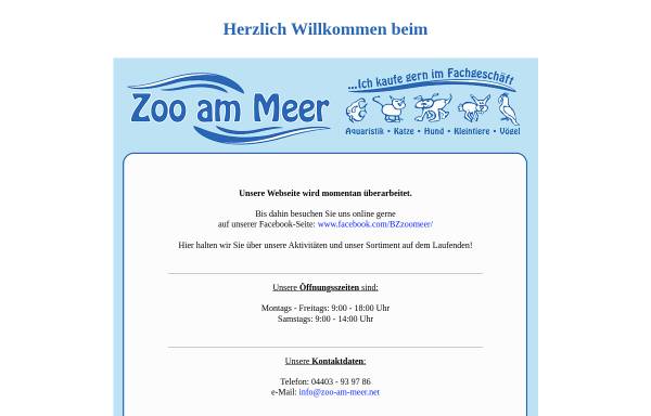 Vorschau von www.zoo-am-meer.net, Zoo am Meer