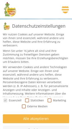 Vorschau der mobilen Webseite www.schloss-thurn.de, Erlebnispark Schloss Thurn