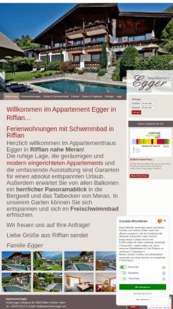 Vorschau der mobilen Webseite www.appartements-egger.com, Appartements Egger