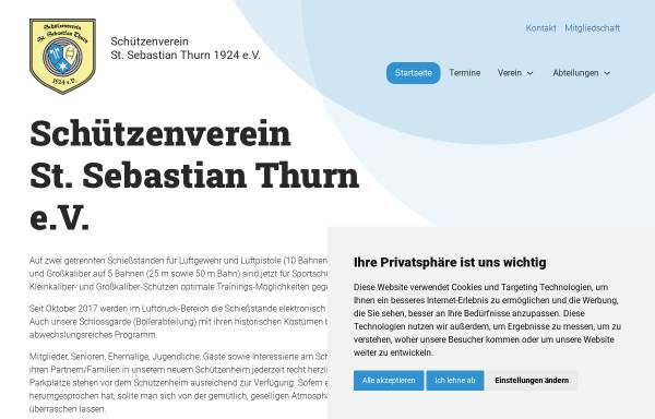 Vorschau von www.sebastian-thurn.de, Schützenverein Sankt Sebastian Thurn e.V. 1924