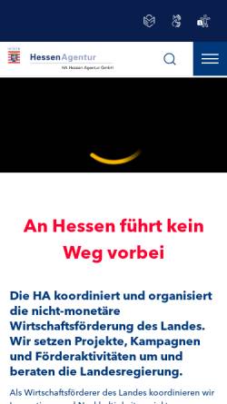 Vorschau der mobilen Webseite www.hessen-agentur.de, HA Hessen Agentur GmbH