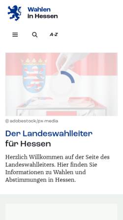 Vorschau der mobilen Webseite www.wahlen.hessen.de, Landeswahlleiter
