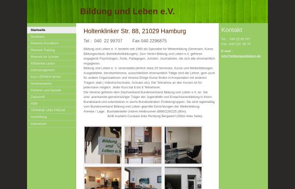 Vorschau von bildungundleben.jimdo.com, Bildung und Leben Hamburg e.V.