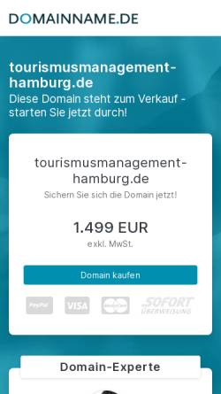 Vorschau der mobilen Webseite www.tourismusmanagement-hamburg.de, Tourismusmanagement Hamburg