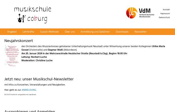 Vorschau von www.musikschule-coburg.de, Musikschule Coburg