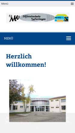Vorschau der mobilen Webseite www.mittelschule-wertingen.de, Hauptschule