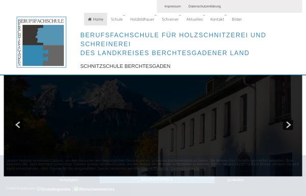 Vorschau von www.berufsfachschule-berchtesgaden.de, Berufsfachschule für Schreinerei und Holzschnitzerei des Landkreises Berchtesgadener Land