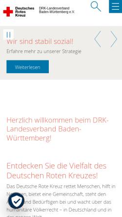 Vorschau der mobilen Webseite www.drk-bw.de, DRK-Landesverband Baden-Württemberg e. V.