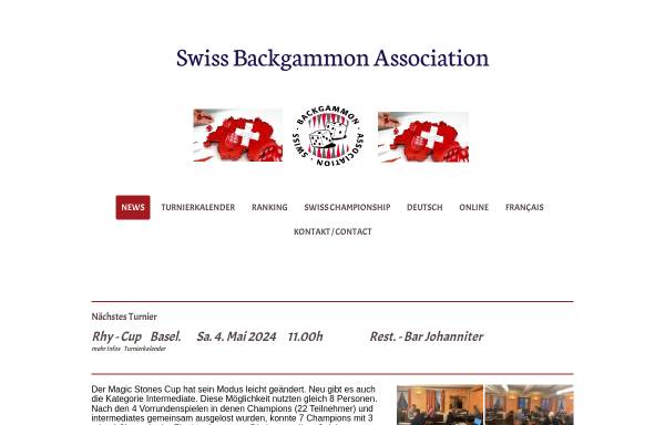 Vorschau von www.swissbackgammon.ch, Swiss Backgammon Association