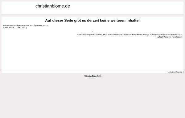 Vorschau von www.christianblome.de, Bahn Simulation