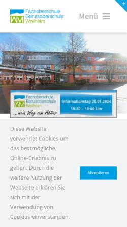 Vorschau der mobilen Webseite fos-bos-weilheim.de, Fachoberschule und Berufsoberschule