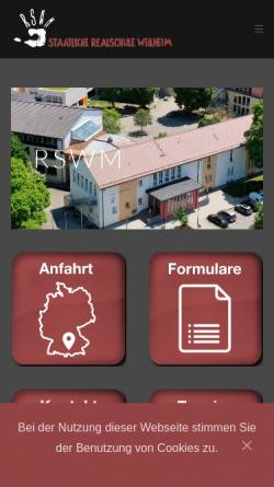 Vorschau der mobilen Webseite www.rs-weilheim.de, Staatliche Realschule