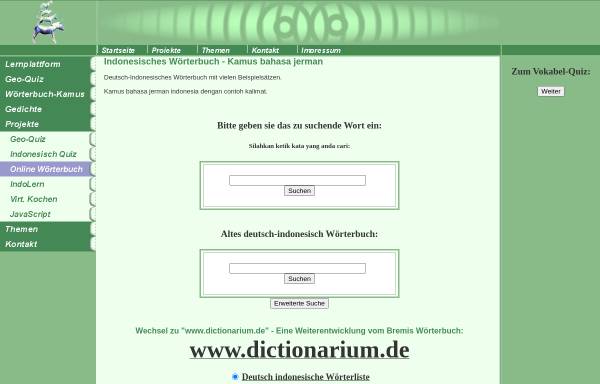 Indonesisch-Deutsches Online-Wörterbuch