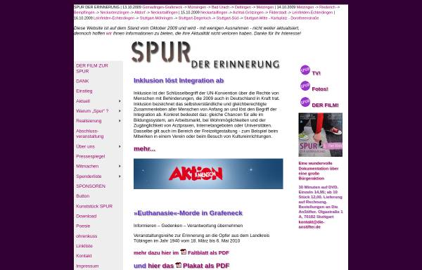 Vorschau von www.spur-der-erinnerung.de, Spur der Erinnerung