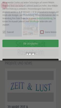 Vorschau der mobilen Webseite www.sozialestadt-rosenheim.de, Soziale Stadt Rosenheim