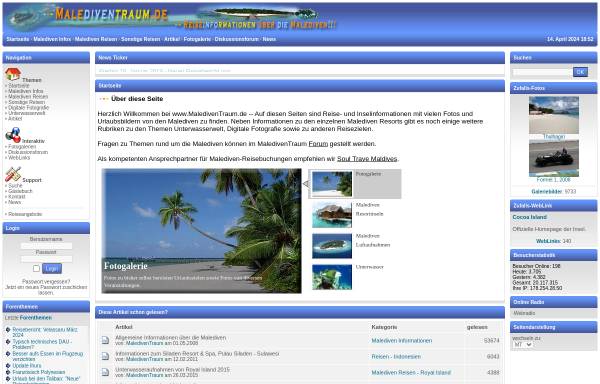 Vorschau von www.malediventraum.de, MaledivenTraum