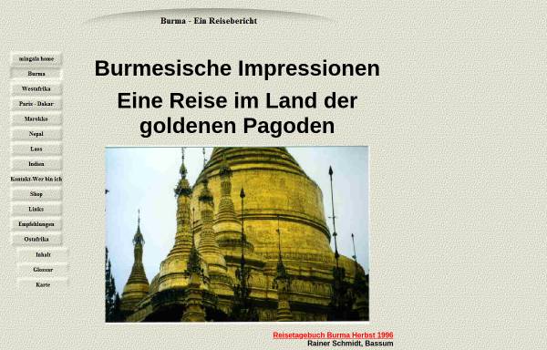 Vorschau von www.mingala.de, Eine Reise im Land der goldenen Pagoden [Rainer Schmidt]