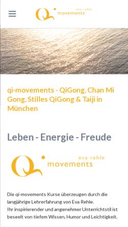 Vorschau der mobilen Webseite www.qi-movements.de, Eva Rehle