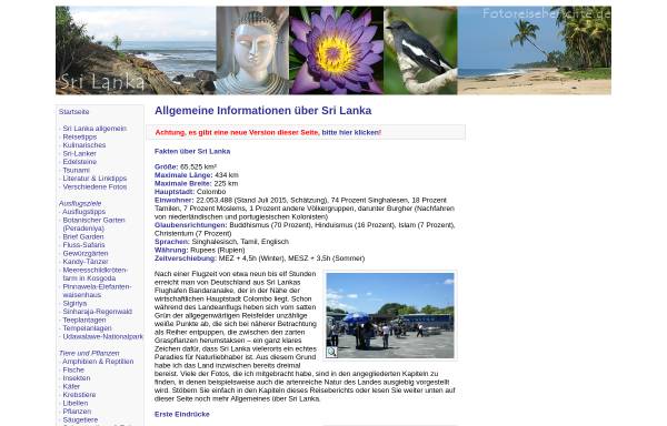 Vorschau von www.fotoreiseberichte.de, Fotoreiseberichte - Sri Lanka [Gaby Schulemann]