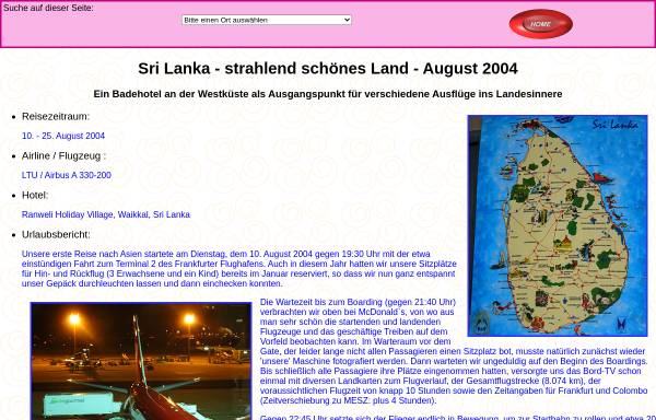 Vorschau von www.karinsreisepage.de, Sri Lanka - strahlend schönes Land [Karin Zimmermann]