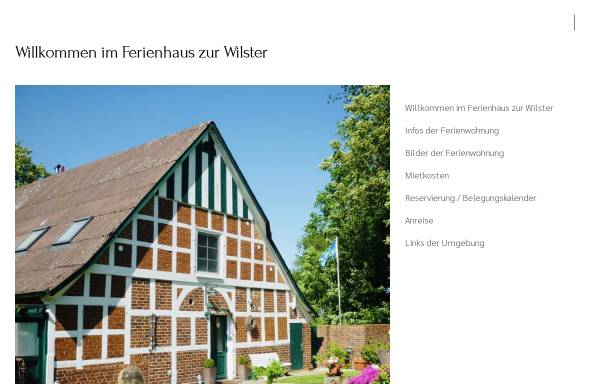 Vorschau von www.ferienhaus-zur-wilster.de, Ferienhaus zur Wilster