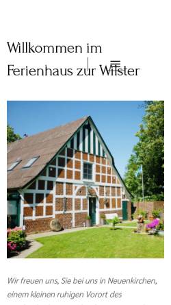 Vorschau der mobilen Webseite www.ferienhaus-zur-wilster.de, Ferienhaus zur Wilster