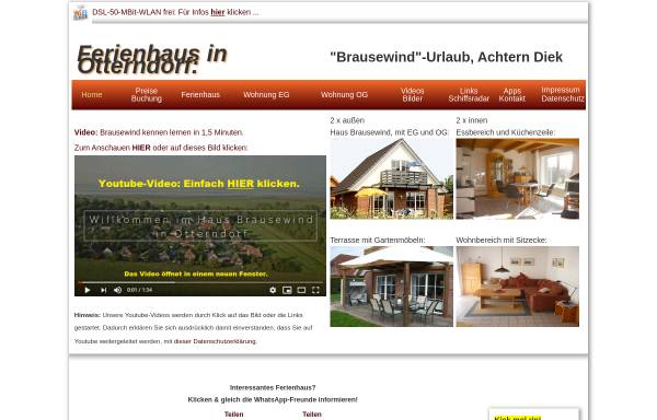 Vorschau von www.ferienhaus-brausewind.de, Ferienhaus Brausewind in Otterndorf