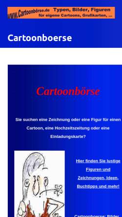 Vorschau der mobilen Webseite www.cartoonboerse.de, Cartoonbörse