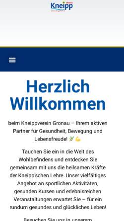 Vorschau der mobilen Webseite kneippverein-gronau.de, Kneippverein Gronau, Epe und Umgebung e.V.