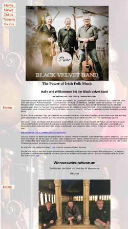 Vorschau der mobilen Webseite www.blackvelvet.de, Black Velvet Band