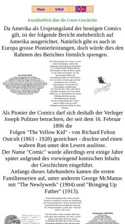 Vorschau der mobilen Webseite www.cyranos.ch, Entstehungsgeschichte des Comic