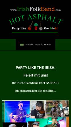 Vorschau der mobilen Webseite www.irishfolkband.com, Hot Asphalt