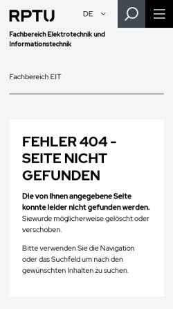 Vorschau der mobilen Webseite www.eit.uni-kl.de, AG Auslandskontakte