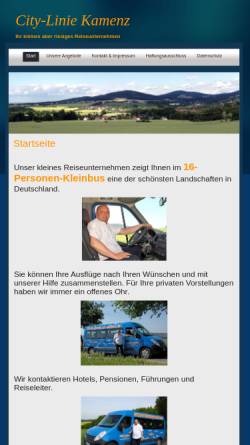 Vorschau der mobilen Webseite city-linie.de, City-Linie Kamenz