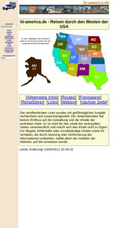Vorschau der mobilen Webseite www.hi-america.de, Reisen durch den Westen der USA [Hinnah, Ulrike & Reinhold]