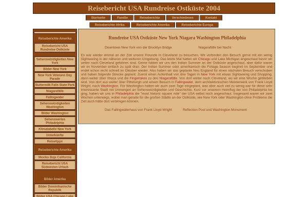 Vorschau von www.schiemann-web.de, Rundreise an der Ostküste [Katja & Thorsten Schiemann]