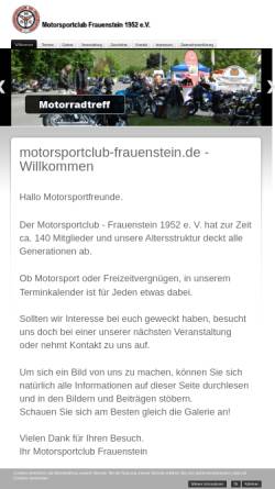 Vorschau der mobilen Webseite motorsportclub-frauenstein.de, MSC Frauenstein 1952 e.V.