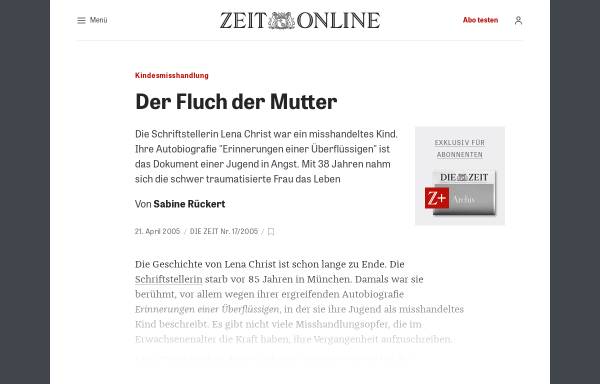 Vorschau von www.zeit.de, Der Fluch der Mutter