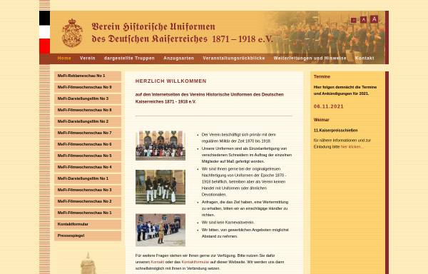 Vorschau von historische-uniformen.de, Historische Uniformen e.V.